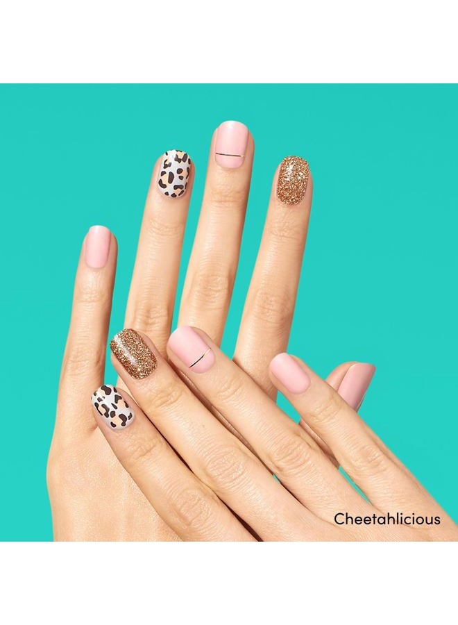 DASHING DIVA Gloss Nail Strips Bundle - The Black Cheetah Collection- Cheetahlicious & Hollywood Lane - UV Free, Chip Resistant, Long Lasting Gel Stickers - Contains 2 Sets - Image 2