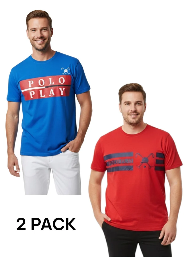 بولو بلاي  Men’s Graphic T-Shirt-2 pack
