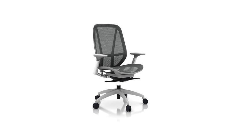 X SPICA X SPICA HUP Ergonomic High Back Premium Mesh Office Chair Armrests Multi Lock Synchro Mechanism Metal Base Home Office Desk Chair White  - Image 2