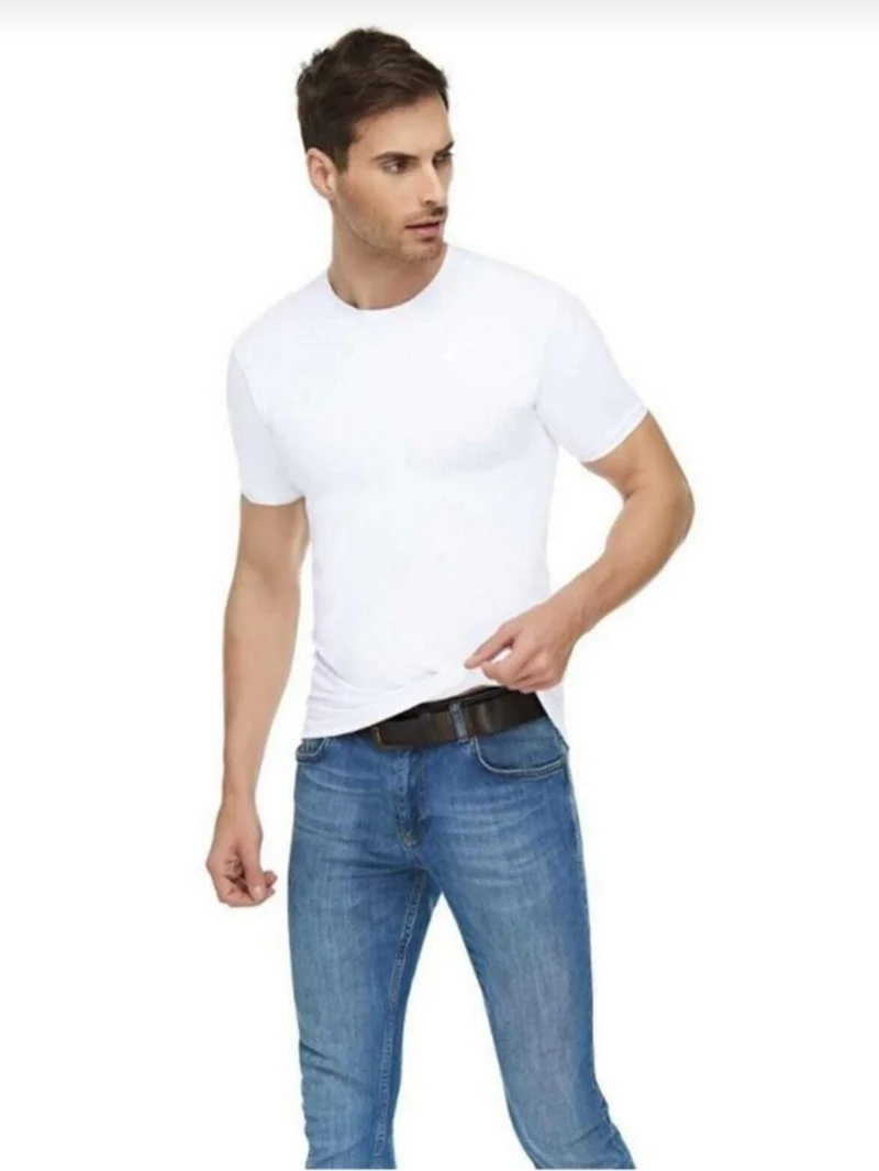 توتكو Elit 1301 Elestan Men's Single O Neck Undershirt White