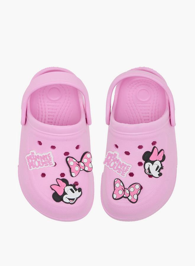 Disney Girls Minnie Mouse Applique Clogs - Image 1