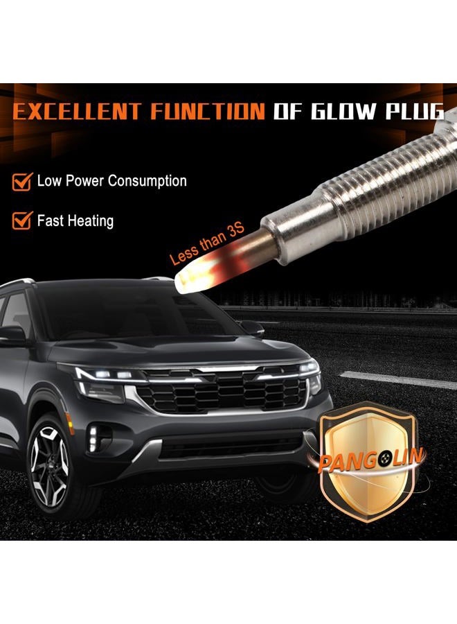 PANGOLIN 3LB1 Glow Plug 8-97106549-4 Plug Glow 3PCS for Isuzu 3LB1 3LD1 4LB1 4LE1 Engine Hitachi Daewoo Aftermarket Parts, 3 Month Warranty - Image 4