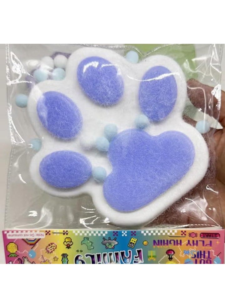 Generic Titata Tapa Giant Squishy Claw for Kids Adults, Large Furry Cat Squishy Toys for Stress Relief, Super Soft Fidget Toys (White and Blue) 
