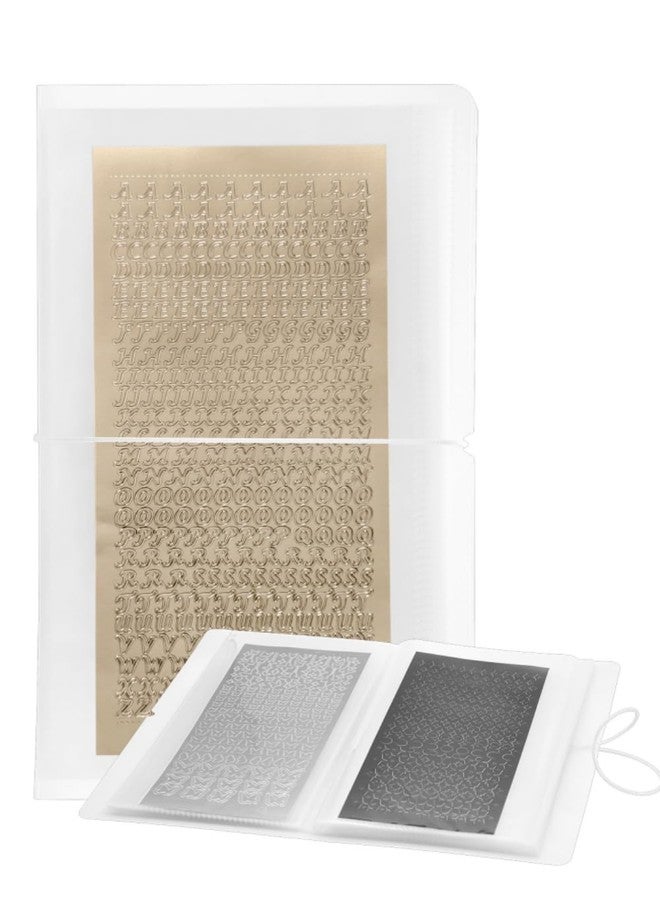 Hileapx Sticker Organizer Binder Album, Large Clear Sticker Storage Book, 4.8 x 9.6inch Sticker Book for Journal Scrapbook Stickers Organizer Display, 50 Pages 100 Pockets(No Sticker) - Image 1