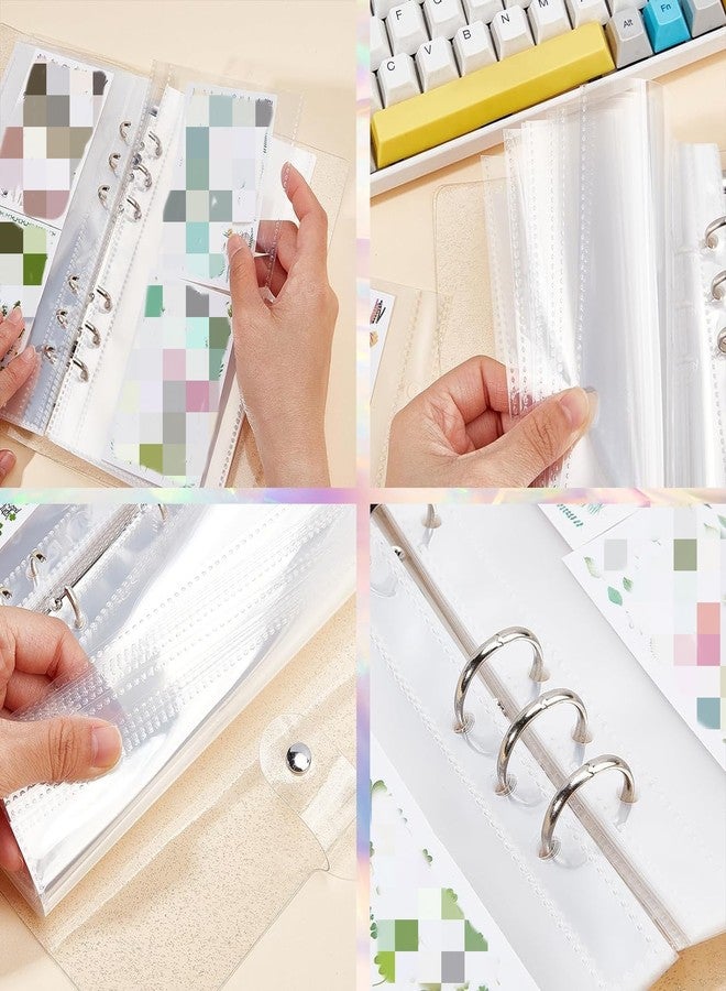 Hileapx Sticker Organizer Binder Album, Large Clear Sticker Storage Book, 4.8 x 9.6inch Sticker Book for Journal Scrapbook Stickers Organizer Display, 50 Pages 100 Pockets(No Sticker) - Image 3