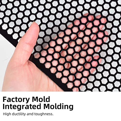 AggAuto Universal 40"x13" Car Grill Mesh - Aluminum Alloy Automotive Grille Insert Bumper Honeycomb Hole 6mm Spacing 2mm, One of the Most Multifunctional Shape Grids 100x33cm Black - Image 4