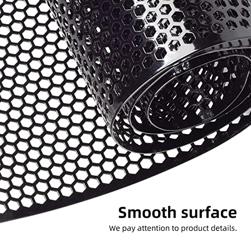 AggAuto Universal 40"x13" Car Grill Mesh - Aluminum Alloy Automotive Grille Insert Bumper Honeycomb Hole 6mm Spacing 2mm, One of the Most Multifunctional Shape Grids 100x33cm Black - Image 5