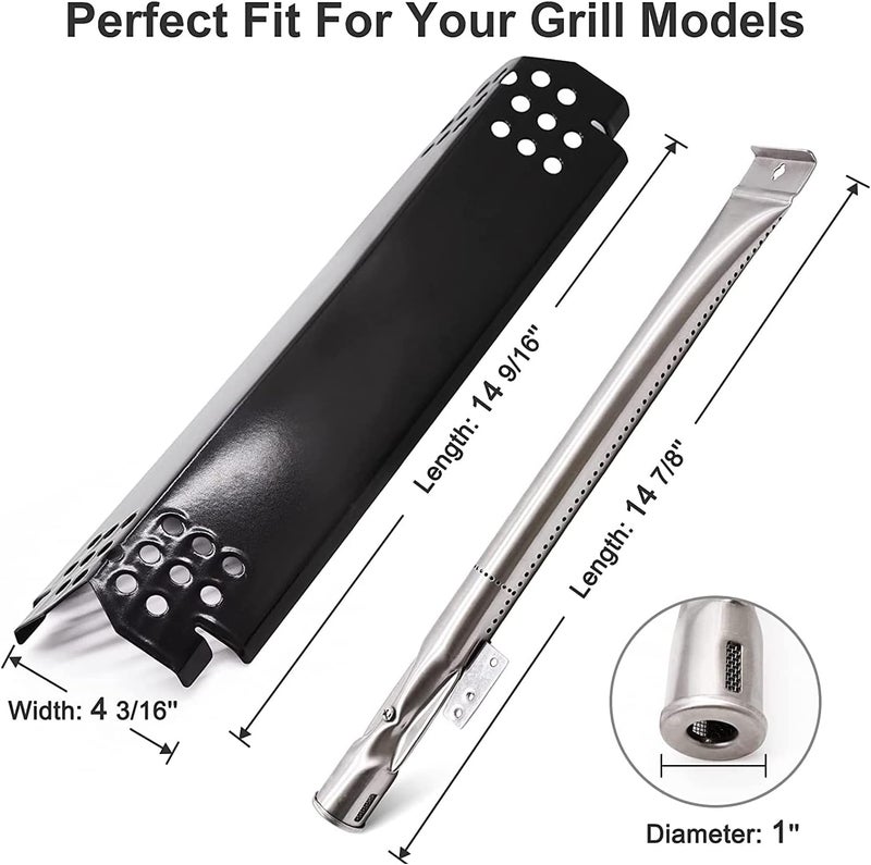 Criditpid Grill Replacement Parts for Nexgrill 720-0925S, 720-0864, 720-0864M Models. Grill Heat Plates, Burner Tubes and Grill Ignitors for BBQ PRO 3 Burner Grill 122.20148511. - Image 2