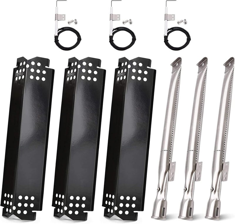 Criditpid Grill Replacement Parts for Nexgrill 720-0925S, 720-0864, 720-0864M Models. Grill Heat Plates, Burner Tubes and Grill Ignitors for BBQ PRO 3 Burner Grill 122.20148511. - Image 1