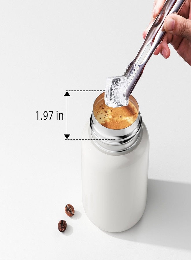 JMScape Mini Insulated Water Bottle 10.8 oz Small Vacuum Insulated Thermos Keeps Drinks Cold for 24 Hours and Hot for 12 Hours Wide Mouth Leak-Proof Stainless Steel Water Bottle for Gifts (White, 10.8oz) - Image 4