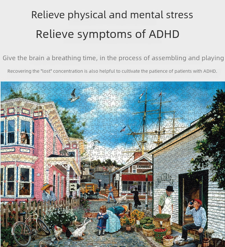 Beira 1000 Pieces Of Paper Puzzle Adult Landscape Oil Painting Toy Puzzle Supply - Image 5