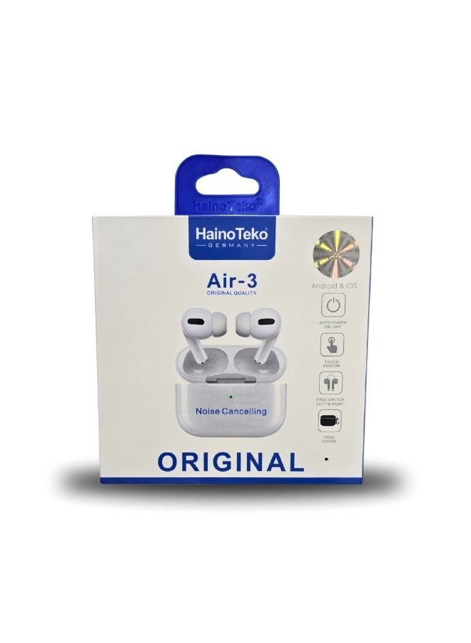 HainoTeko Haino Teko Air 3 True Wireless Bluetooth Earbuds – Premium Sound, Noise Isolation & Long Battery Life | Compatible with Smartphones & Tablets - Image 3