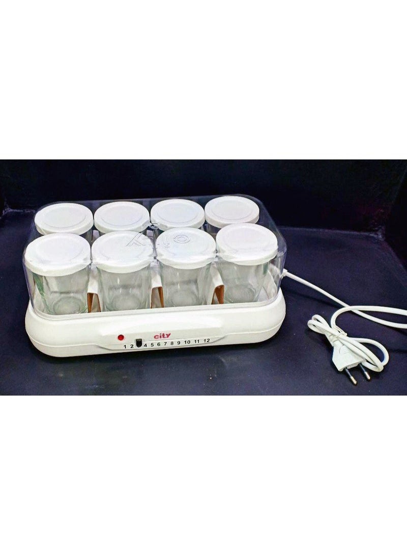 سيتي ماكينة صنع الزبادي 8 اكواب 125مل/كوب 10 وات + مؤشر ضوء و ساعة تذكير - Image 1