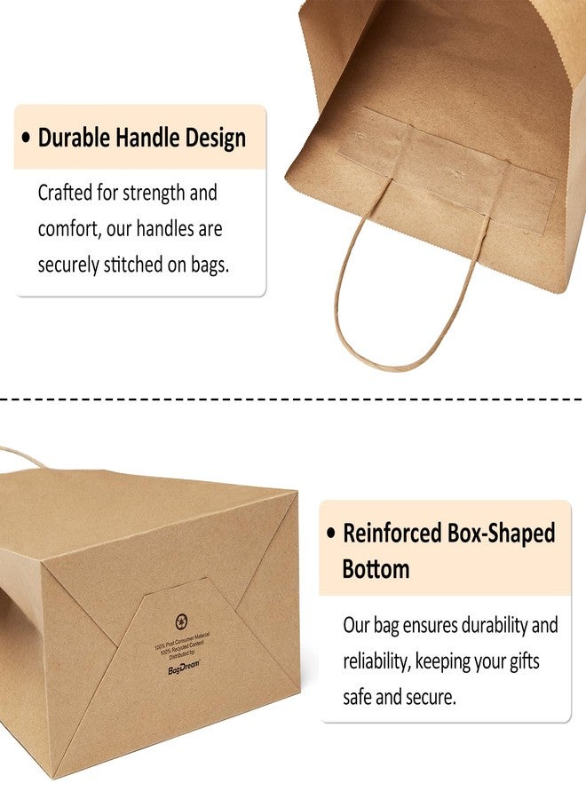 BagDream 200Pcs Gift Bags 5.25x3x8 Kraft Brown Paper Gift Bags with Handles Bulk, Small Paper Sacks for Birthday Wedding Party Favors, Wholesale Retail Merchandise Small Business - Image 4