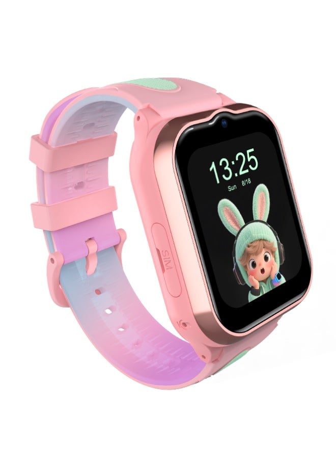 بينكو ساعة ذكية للأطفال 4G مع تتبع GPS ومكالمات فيديو وزر SOS، مقاومة للماء بمعيار IP67، بينكو جينيوس K1 بشاشة 1.7 بوصة – وردي + علبة أقلام مجانية - Image 4