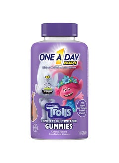 One A Day Kids Trolls Multivitamin Gummy, Kids Vitamins with Vitamins A, B6, B12, C, D, E, Zinc, Folic Acid and Biotin (Packaging May Vary), Trolls, 180 Count