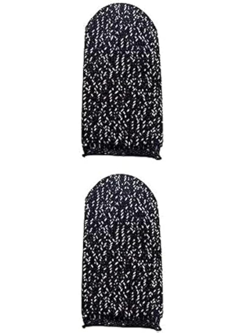 Mobile Game Controller Finger Sleeve Set – 2-Pack Black Breathable Anti-Sweat Gaming Sleeves, Full Touch Screen Sensitive Finger Gloves for Fast Shooting, Aiming & Smooth Control in PUBG, Knives Out, Rules of Survival, and Mobile FPS Games - Image 1