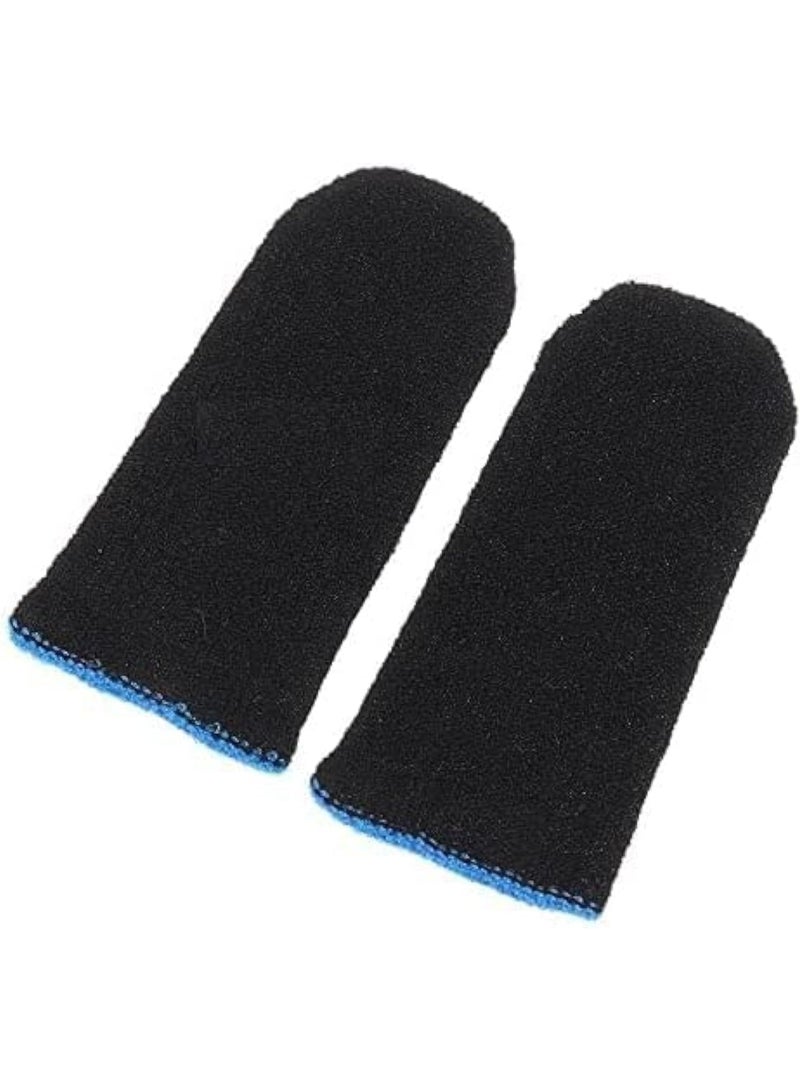 Mobile Game Controller Finger Sleeve Set – 2-Pack Black Breathable Anti-Sweat Gaming Sleeves, Full Touch Screen Sensitive Finger Gloves for Fast Shooting, Aiming & Smooth Control in PUBG, Knives Out, Rules of Survival, and Mobile FPS Games - Image 2