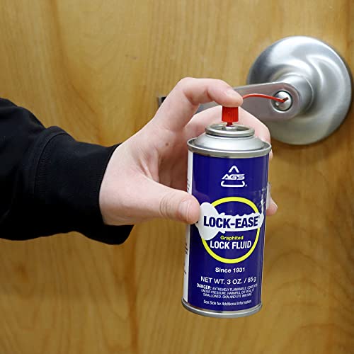 AGS حلول AGS للسيارات: مزلق الأقفال جرافيت Lock-Ease – 3 أونصة بخاخ، يمنع التجمد، يقلل الاحتكاك، بدون بقايا، يحمي من التآكل والصدأ - Image 4