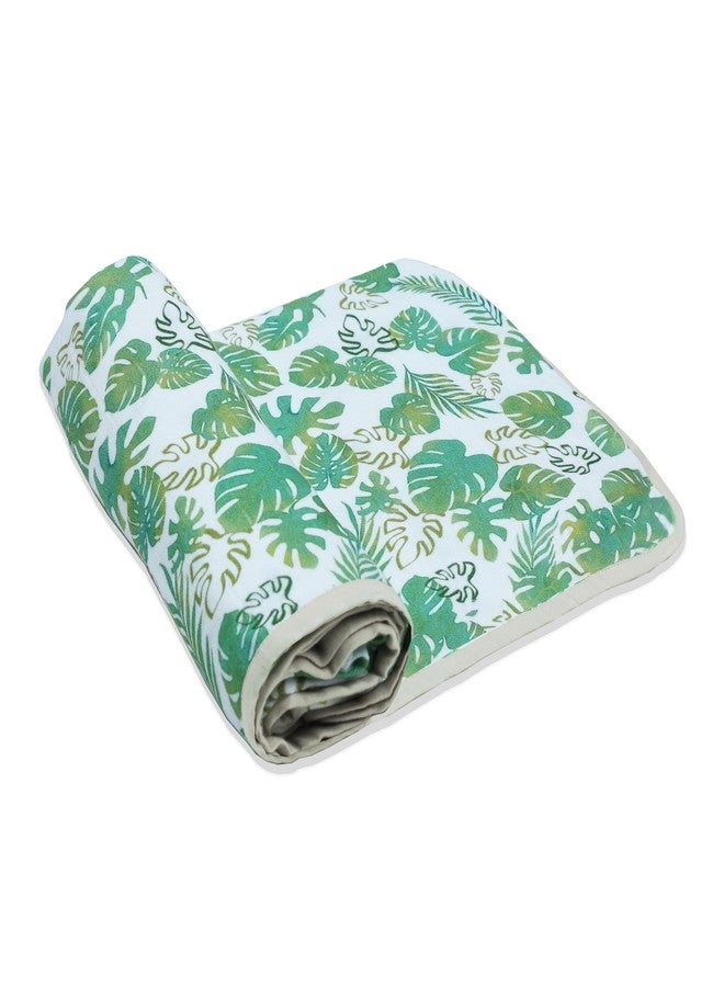 Masilo Bamboo Muslin Modern Newborn Baby Blanket, Pack of 1 Unisex -Tropical Green - Image 2