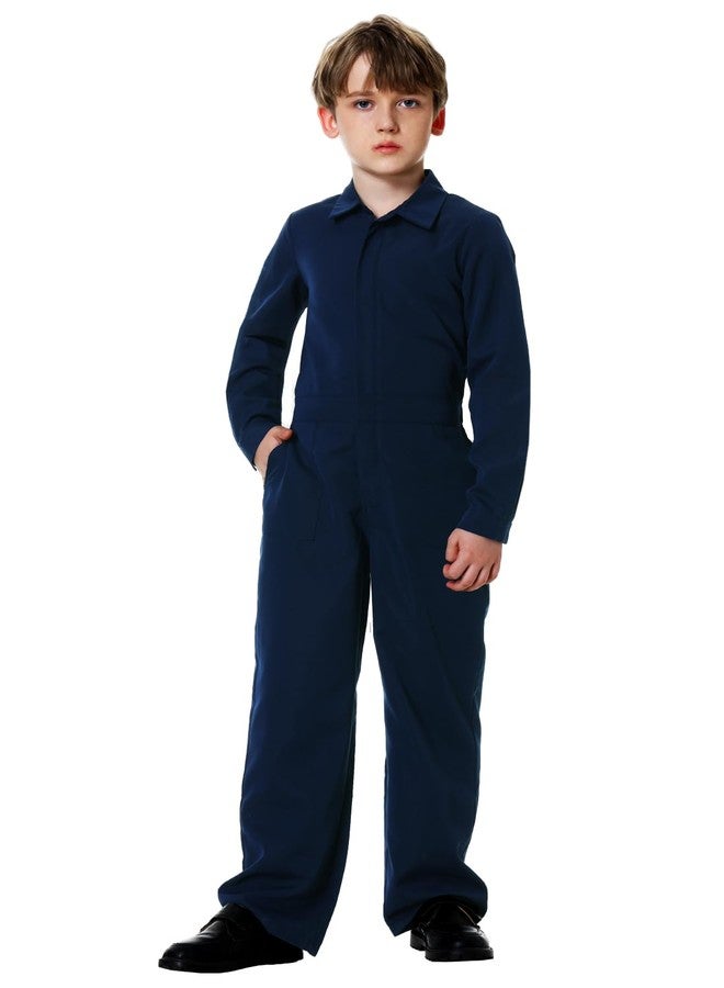 AOBUTE Halloween Jumpsuits for Girls One Piece Zip Overalls 7-8 Navy Years - Image 3