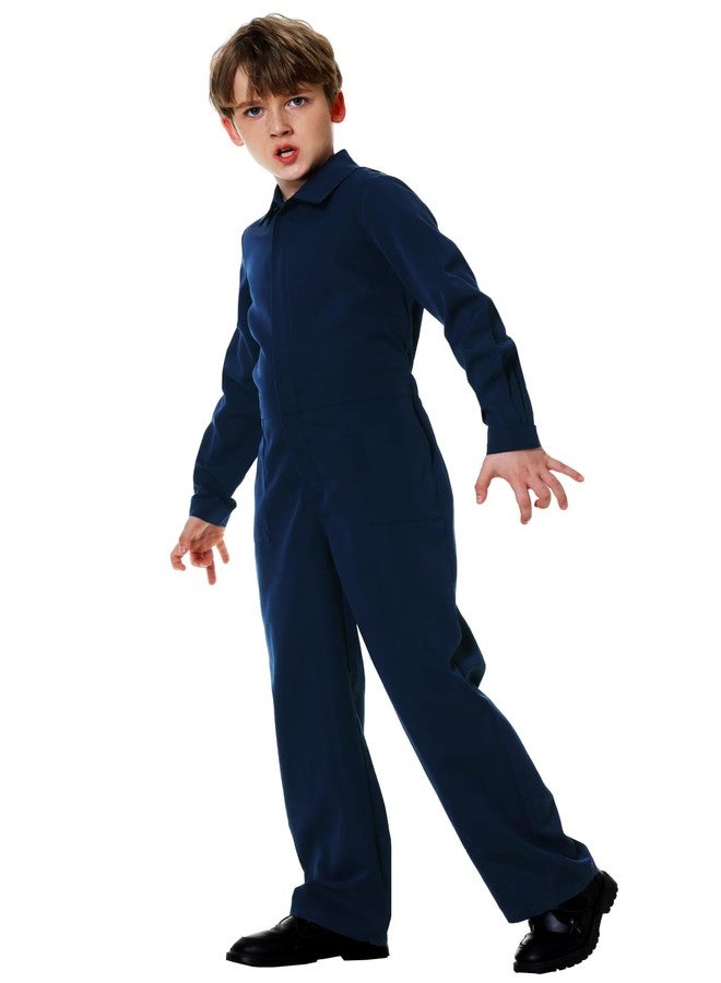 AOBUTE Halloween Jumpsuits for Girls One Piece Zip Overalls 7-8 Navy Years - Image 5