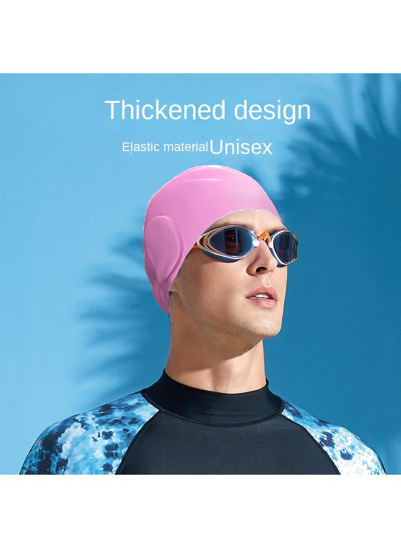 Y&D Professional Swimming Long Hair Silicone Waterproof Ear Protection Swimming Cap - Image 4