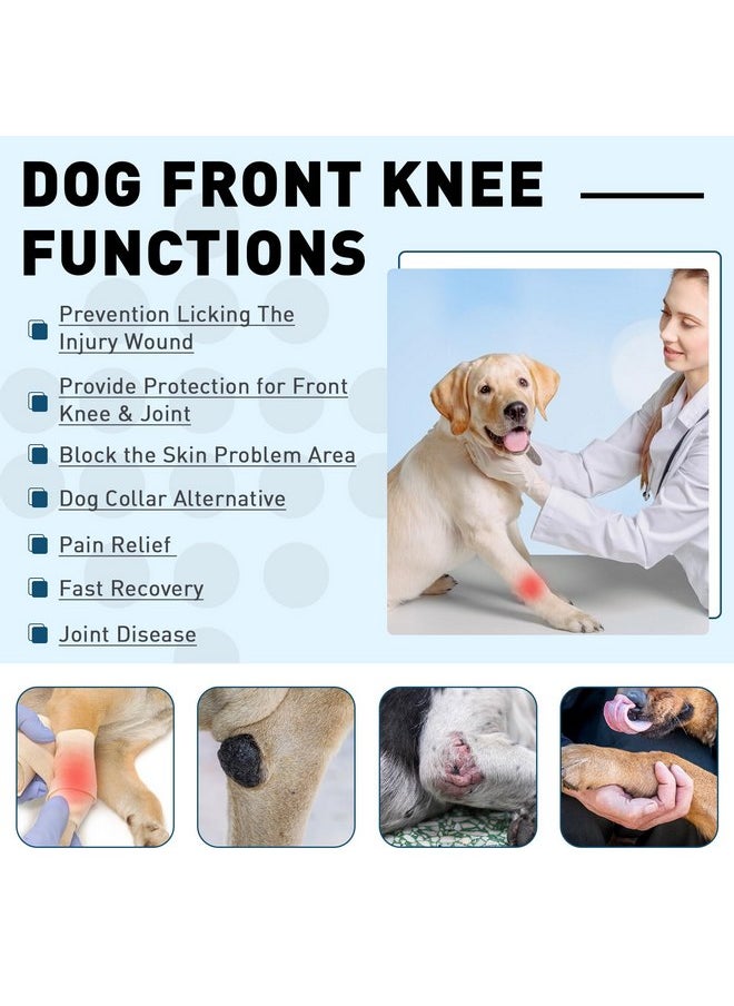 ROZKITCH - ROZKITCH Dog Surgery Recovery Sleeve Front Legs, Pet Anti Licking Wound Elbow Brace Elbow Protector, Dog Recovery Suit Cone Collar Alternative for Joint Care ACL CCL Arthritis Sprain Black XL - Image 1