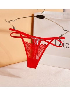 NIBEMINENT Diamonds Hollow Out Lace Transparent Underwear 