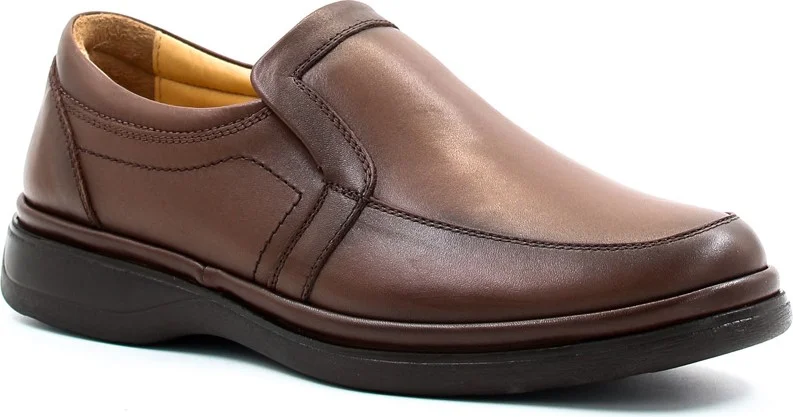 فاست ستيب Genuine Leather Orthopedic Men's Casual Daily Comfortable Comfort Sole Laceless Shoes 662ma209