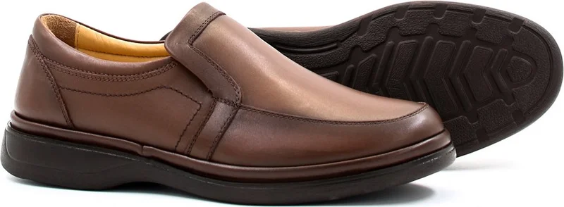 فاست ستيب Genuine Leather Orthopedic Men's Casual Daily Comfortable Comfort Sole Laceless Shoes 662ma209