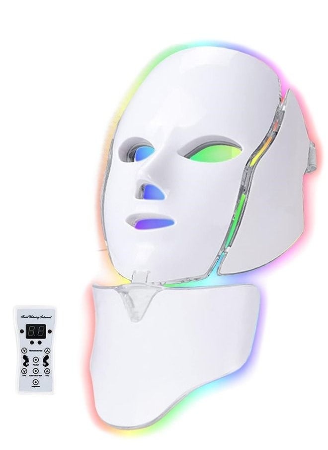 Ru syanl LED Face Mask Light Therapy 7 Color Led Light Therapy Facial Mask Blue Red Light Therapy for Face Acne Reduction Skin Care Mask  - Image 1
