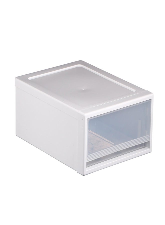 INABOX Polypropylene Single Stackable Drawer, Clear, Transparent PP Storage Organizer, No Lid, Durable u0026 Space Saving for Home Organization - Image 2