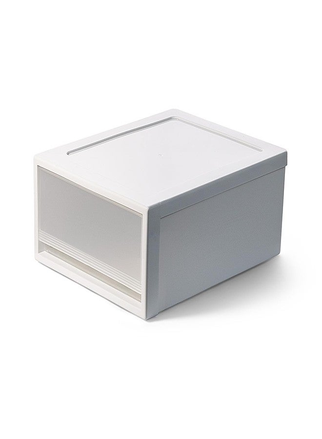 INABOX Polypropylene Single Stackable Drawer, Clear, Transparent PP Storage Organizer, No Lid, Durable u0026 Space Saving for Home Organization - Image 4