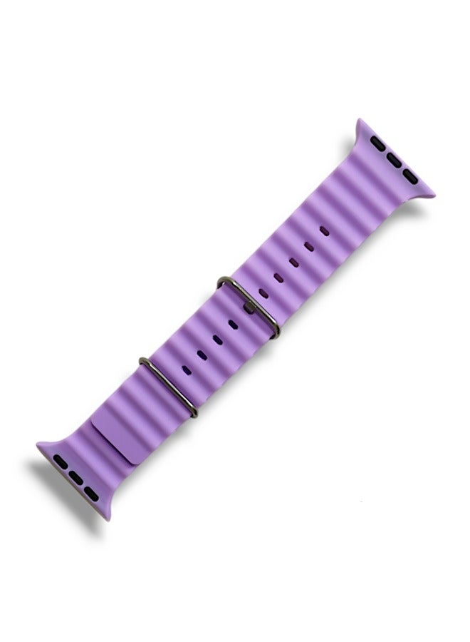 Silicone Strap for Smart Watches 42-49mm Light Purple - Image 1