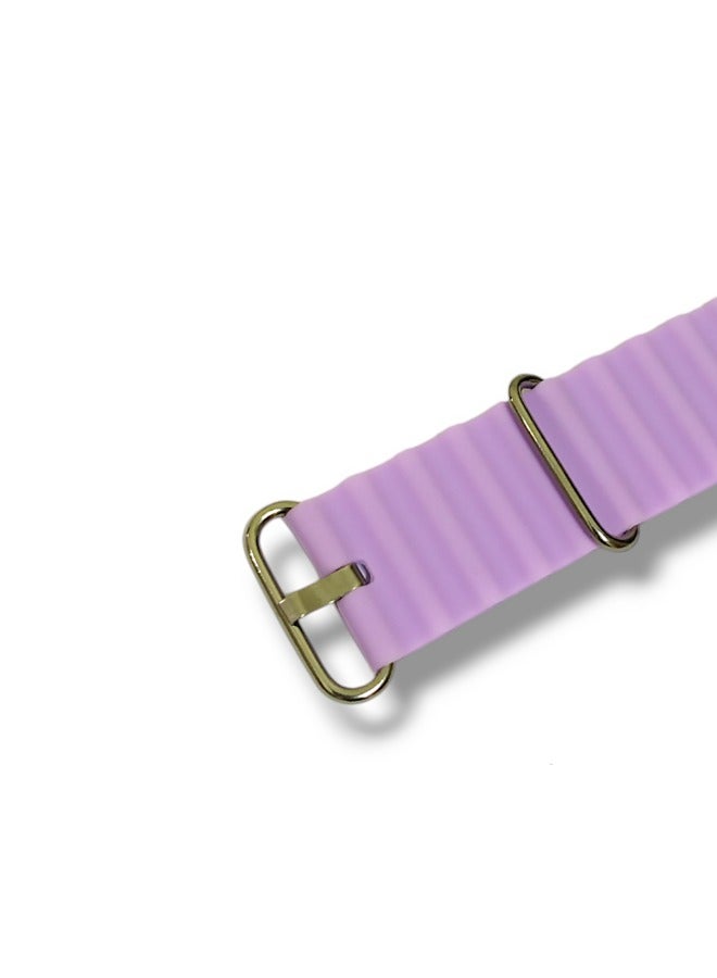Silicone Strap for Smart Watches 42-49mm Light Purple - Image 3