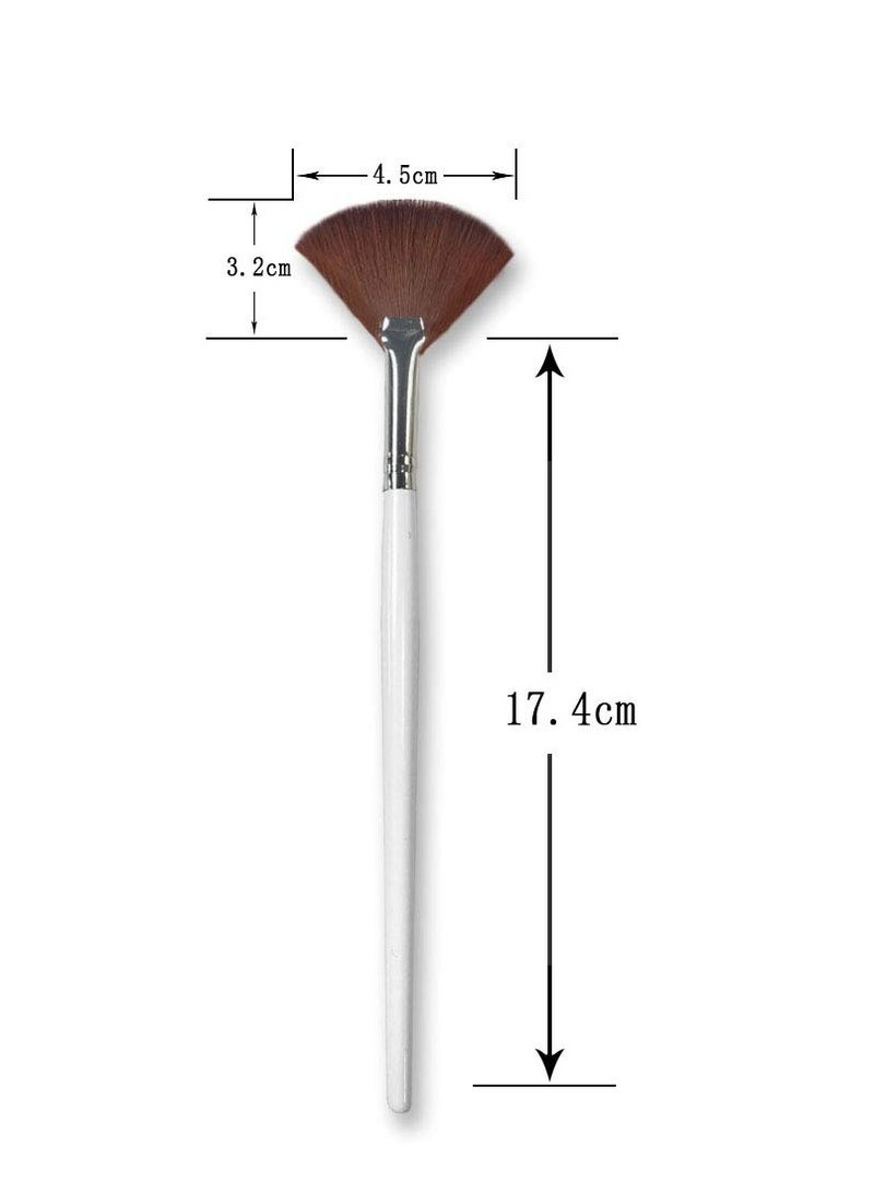 LOOKSEVEN 4 Pack Fan Brushes Fan Mask Brush Set, Facial Mask Brush Mask Applicator Brush for Peel Mask Makeup Tool (4 Colors) - Image 5