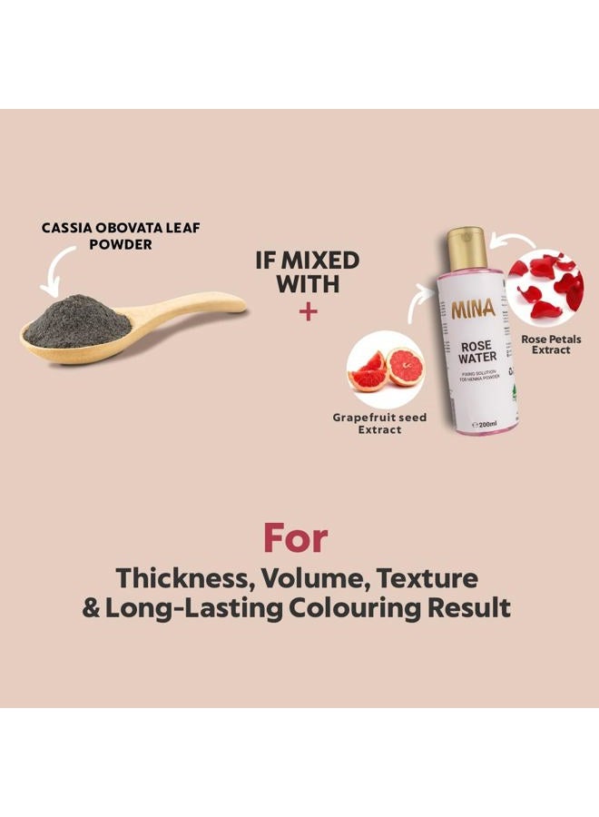 MinaiBrow Tint Kit Medium Brown | Natural Spot Coloring Brow Tinting Powder with Rose water & Duo Angled Brush|Smudge Proof Instant Brow Dye Kit, 100% Gray Coverage- Upto 30 Applications - Image 5