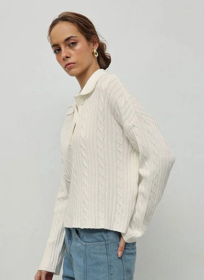 STREET 9 كنزة صوف محبوكة للنساء