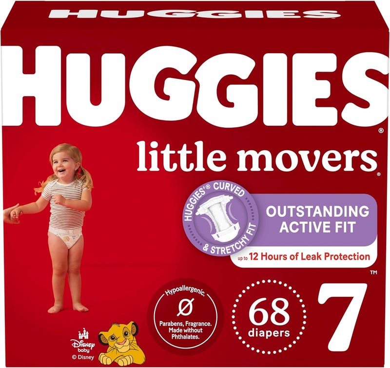 Huggies Little Movers Size 7 Diapers - Image 1