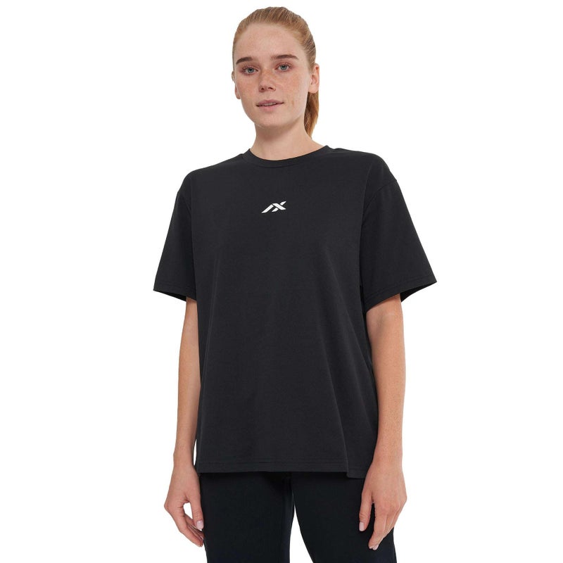 Athlex Women’s Oversized T-Shirt – Loose Fit, Breathable & Soft Casual Tee for All-Day Comfort at Work, Travel, or Leisure (UAE/KSA, Alpha, S, Regular, Regular, Standard, Blue 2 pcs & Black 2 pcs) - Image 3