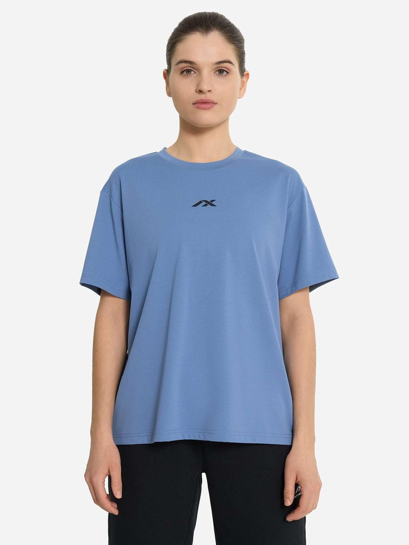 Athlex Women’s Oversized T-Shirt – Loose Fit, Breathable & Soft Casual Tee for All-Day Comfort at Work, Travel, or Leisure (UAE/KSA, Alpha, S, Regular, Regular, Standard, Blue 2 pcs & Black 2 pcs) - Image 5