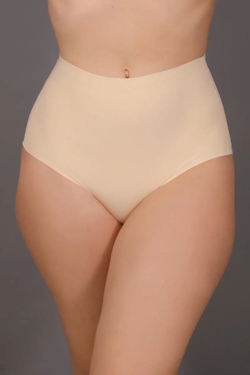 C&city Plus Size Non-Slip High Waist Laser Panties C19201 Skin