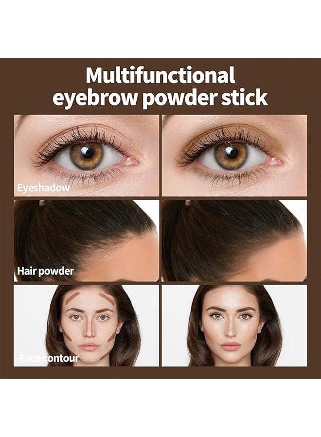 Eelhope Eyebrow Stamp, Brow Shaping Kit Definer, 10 Reusable Stencils for Women Makeup Tools (Dark Brown) - Image 3