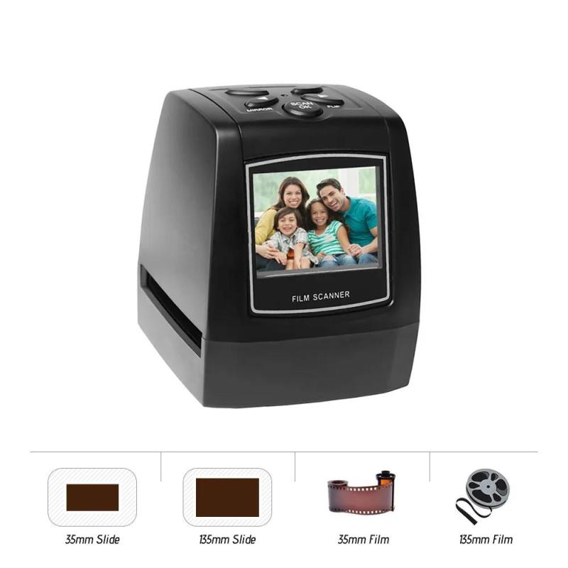 Film Scanner: 2.4-Inch Full-Color LCD Screen - Portable Durable ABS Material Digital Scanner for 35mm 135mm Film Slide Memory Preservation On-The-Go Use - Image 1