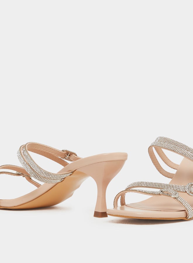 ستايلي صنادل بكعب مزينة بأحزمة - Image 3