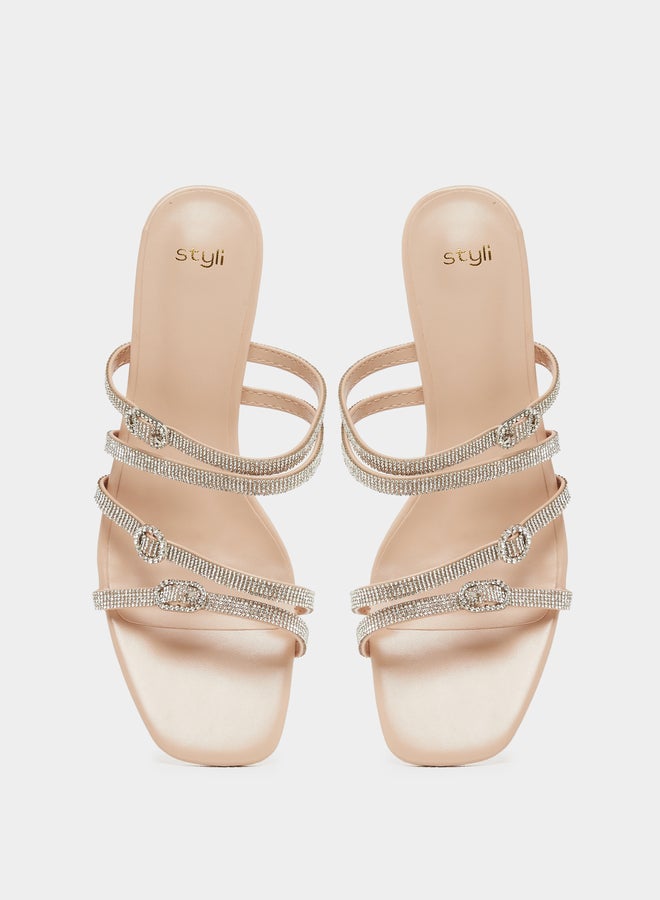 ستايلي صنادل بكعب مزينة بأحزمة - Image 5