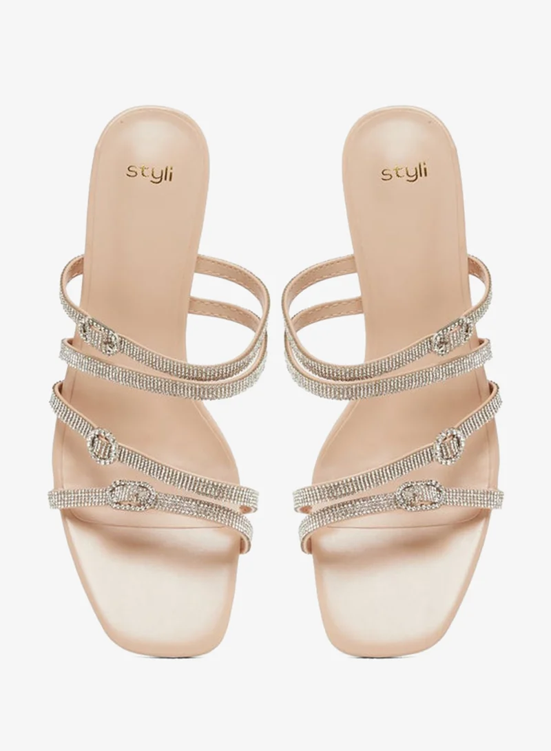Styli  Embellished Strappy Heel Sandals for Women | Best Price UAE