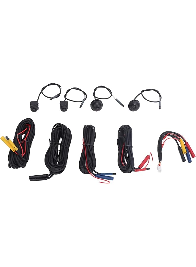 جياو نظام رؤية الطيور العالمي بزاوية 360 درجة، مسجل فيديو رقمي للسيارة عالي الدقة 1080 بكسل، رؤية بانورامية، نظام كاميرا الرؤية الخلفية الشامل لشاشة التحكم المركزية للسيارة التي تعمل بنظام أندرويد (شريحة 307 + عدسة 6048) - Image 1