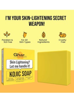 GHAR SOAP GHAR SOAPS Kojic Acid 2 % Soap with Niacinamide | For Pigmentation, Sun damage, Brightening Underarm & Reduces Dark Spot | Soap for Men & Women | Suitable for All Skin Types  | (Pack of 3) (100 g x 3)  - Image 4